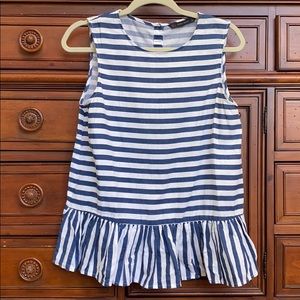 Zara linen striped top